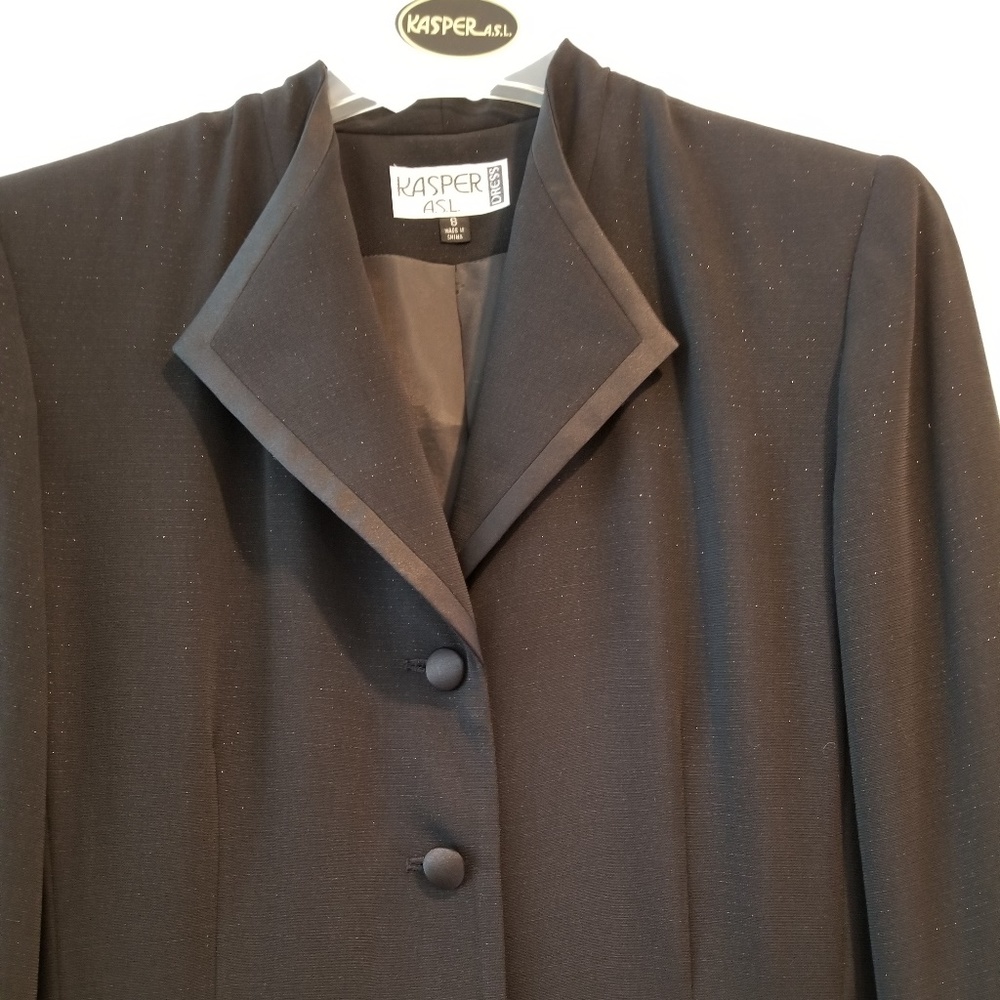 Black Tuxedo dress by Kasper NWT size 8